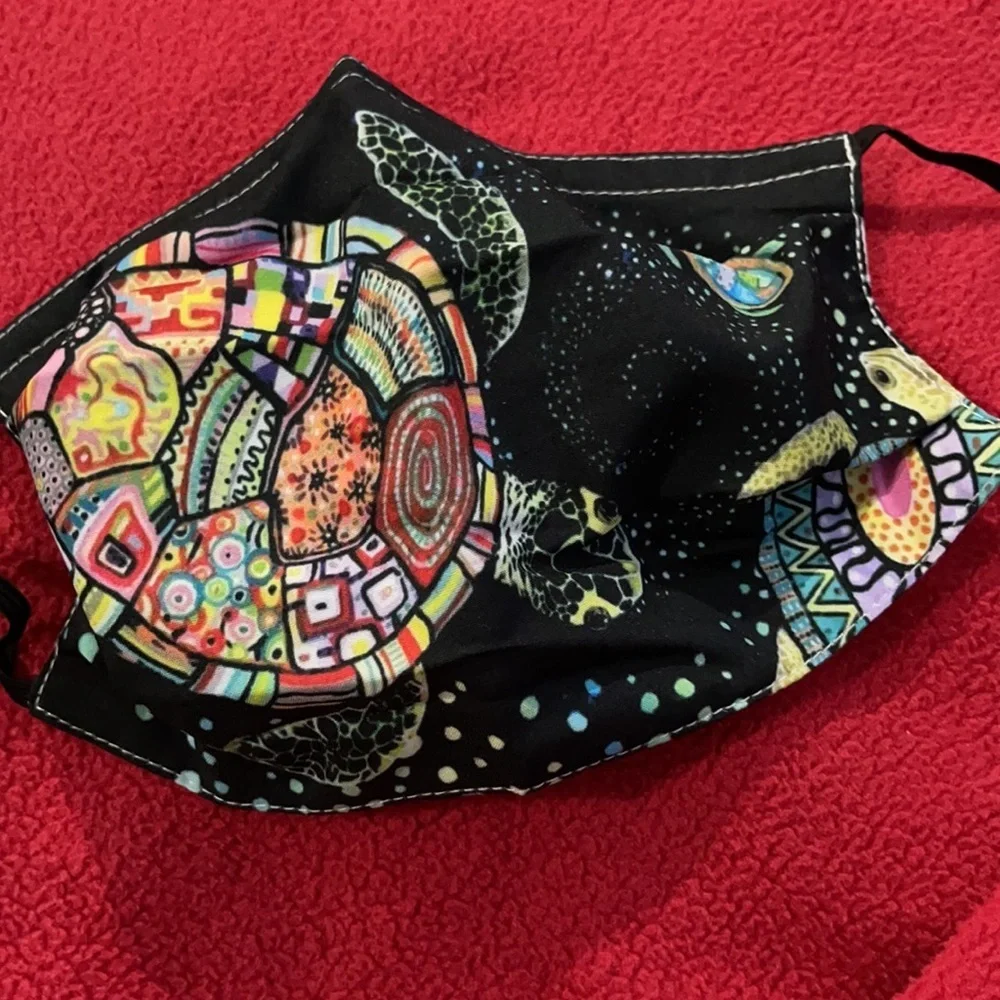 6/$20 New mandala turtle face mask
